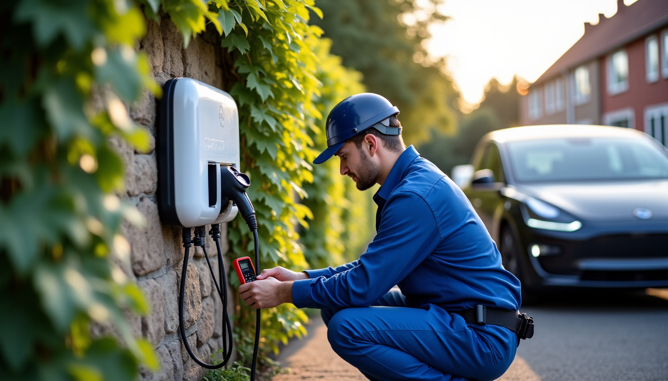 Technicien vérifiant le fonctionnement d
