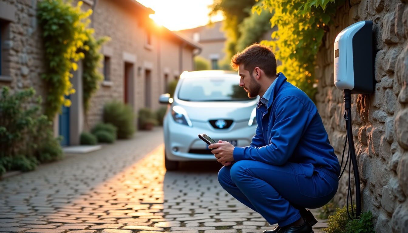 Technicien vérifiant le fonctionnement d