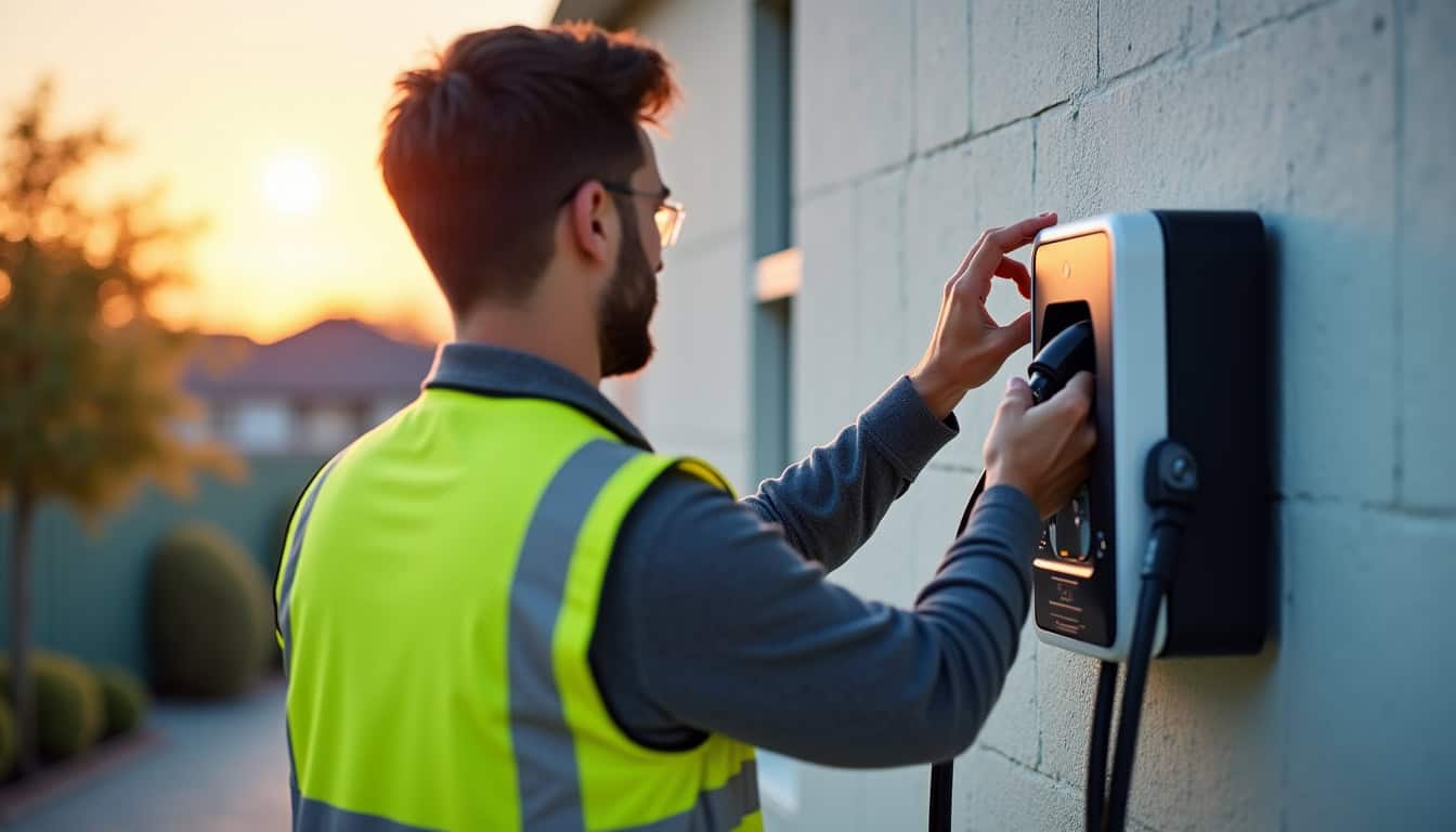Un électricien effectue un diagnostic d