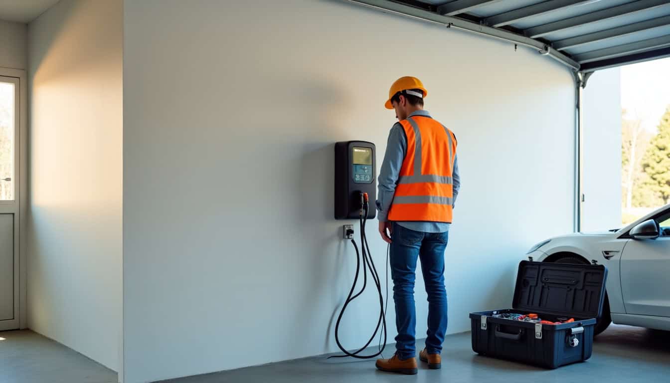 Un électricien IRVE en intervention pour l