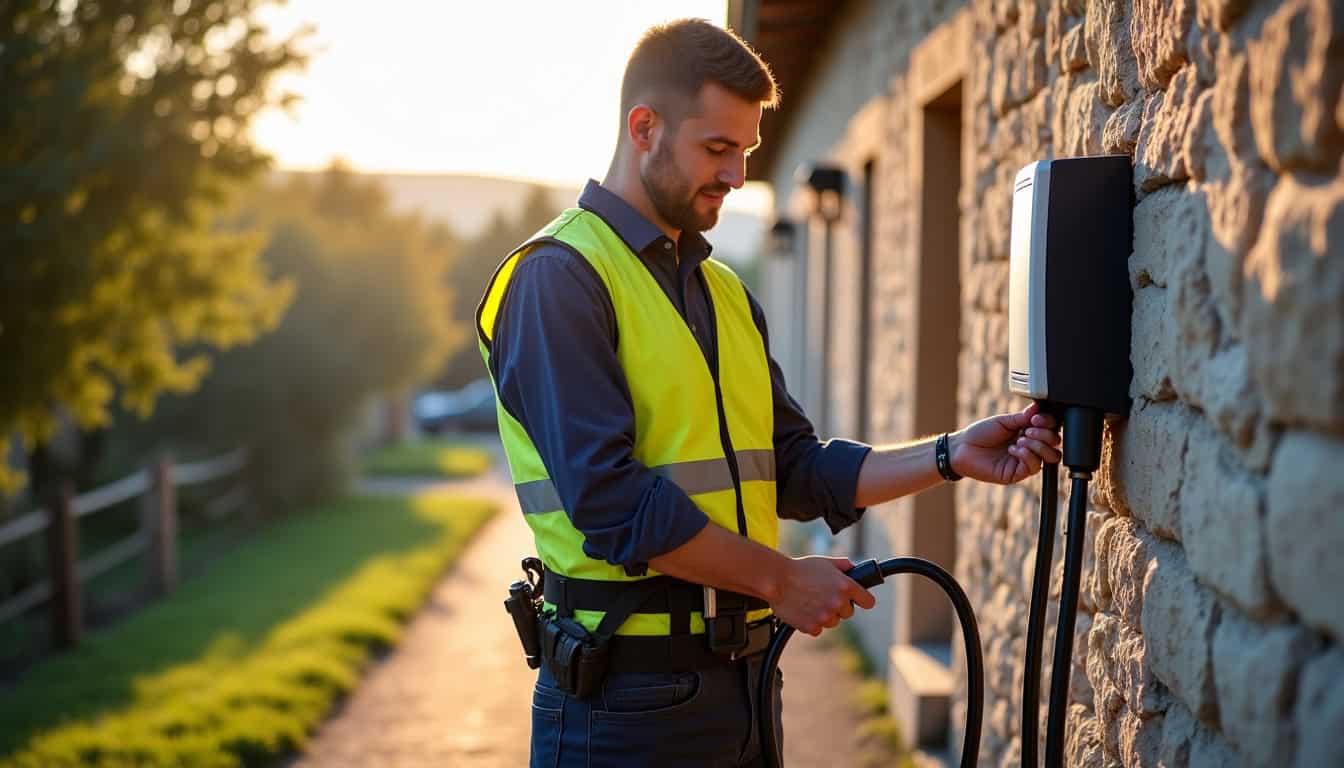 Un technicien certifié IRVE en train d