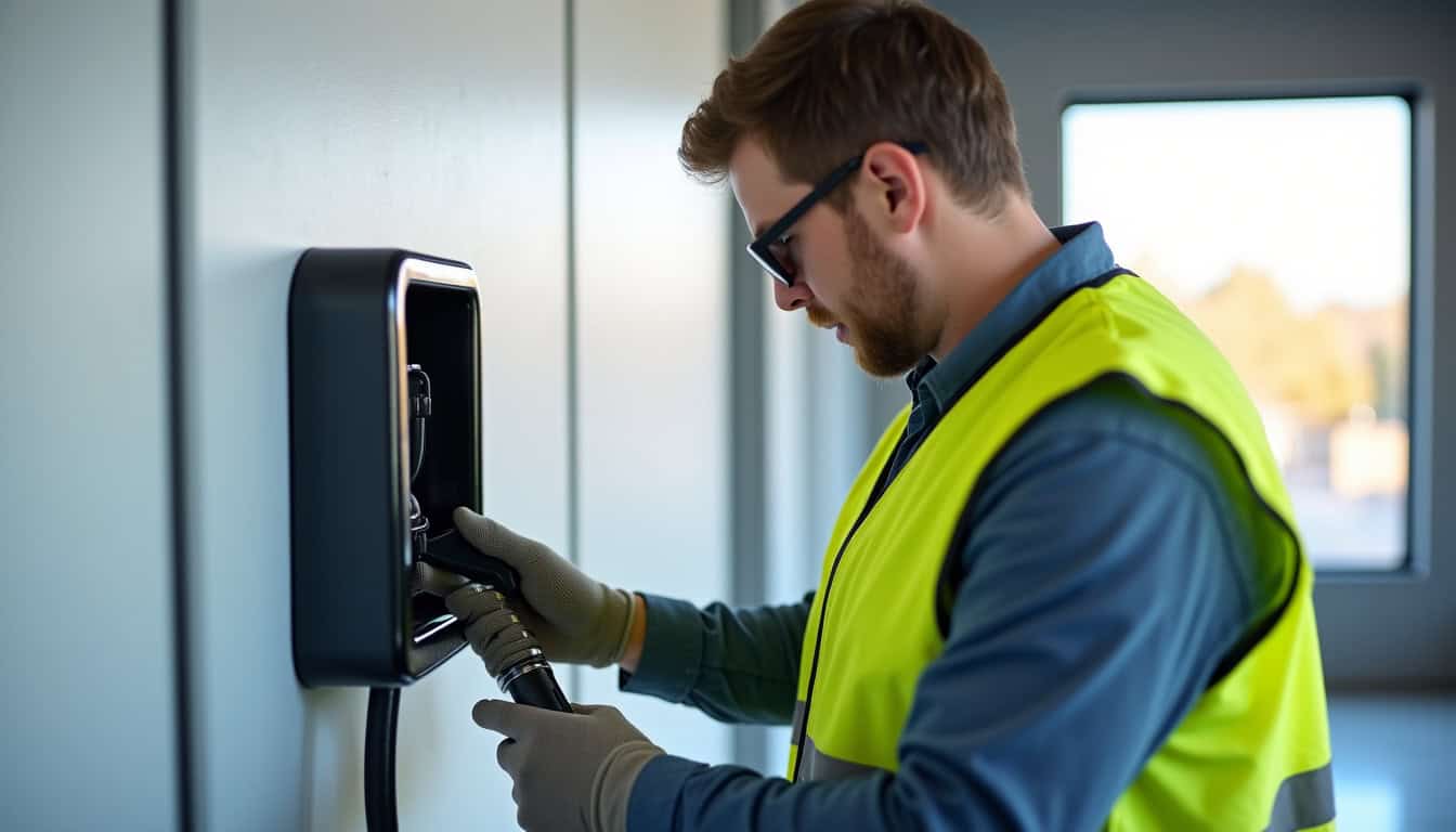 Un technicien certifié IRVE en train d