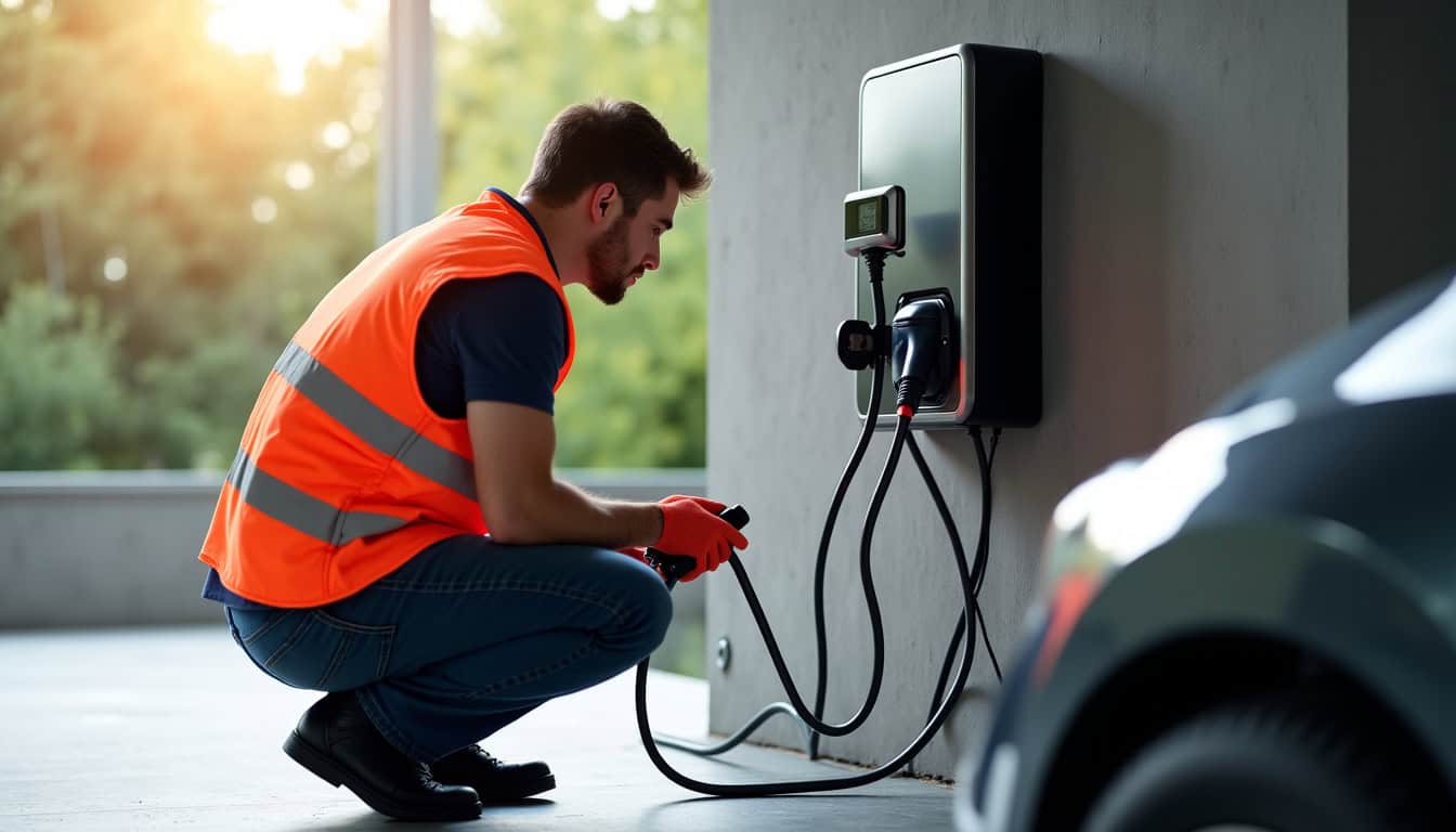 Un technicien certifié IRVE en train d