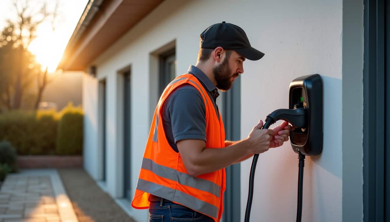 Un technicien certifié IRVE en train d