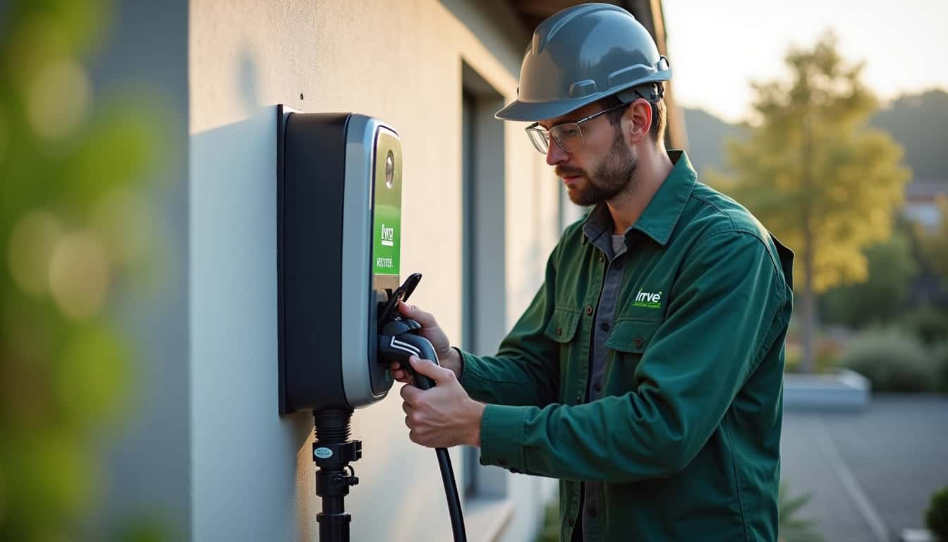 Un technicien certifié IRVE en train d
