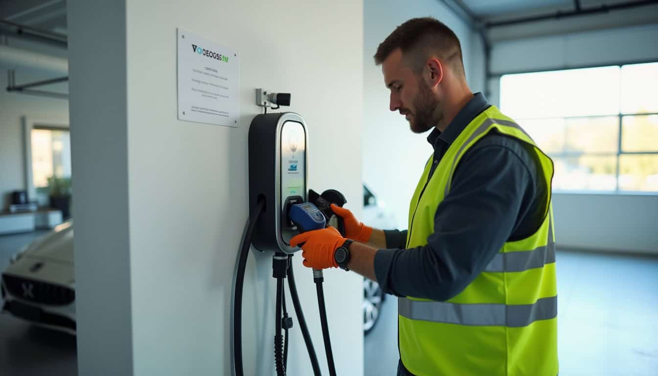 Un technicien certifié IRVE en train d