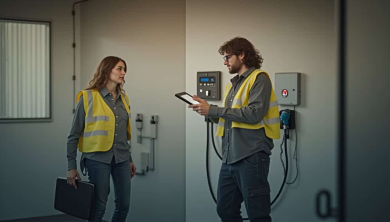 Un technicien certifié IRVE inspecte l