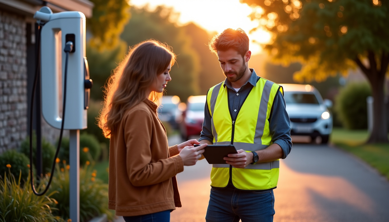 Un technicien IRVE en discussion avec un propriétaire à Pierrelaye lors d