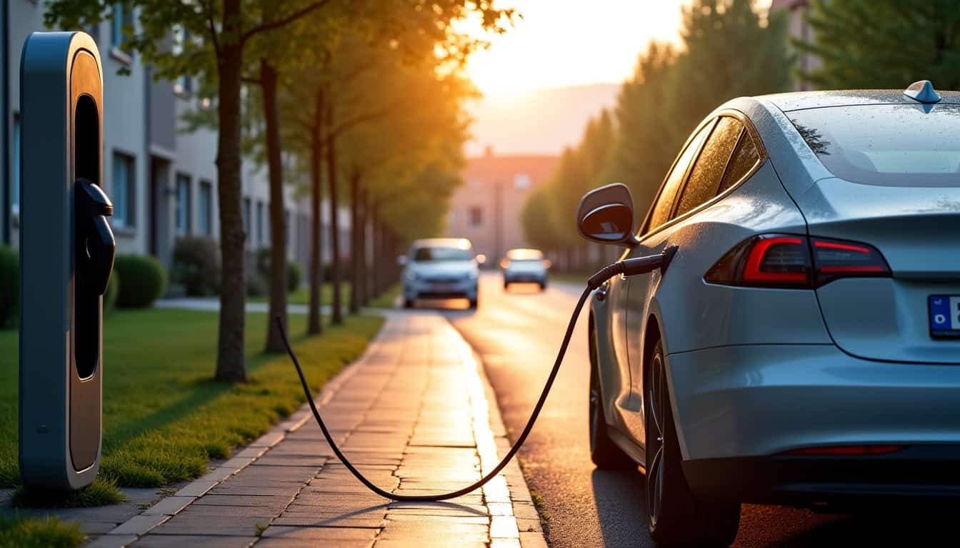 Véhicule électrique en charge sur une borne installée à Ohlungen
