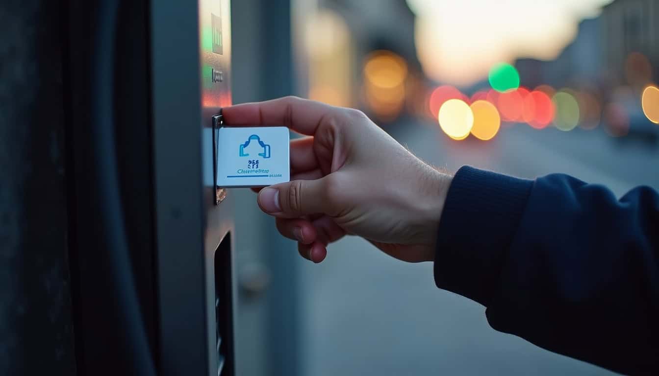 Badge Chargemap Pass utilisé sur une borne de recharge publique à Annemasse