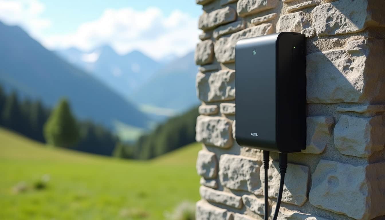 Borne de recharge Autel installée à Saint-Jean-de-Sixt