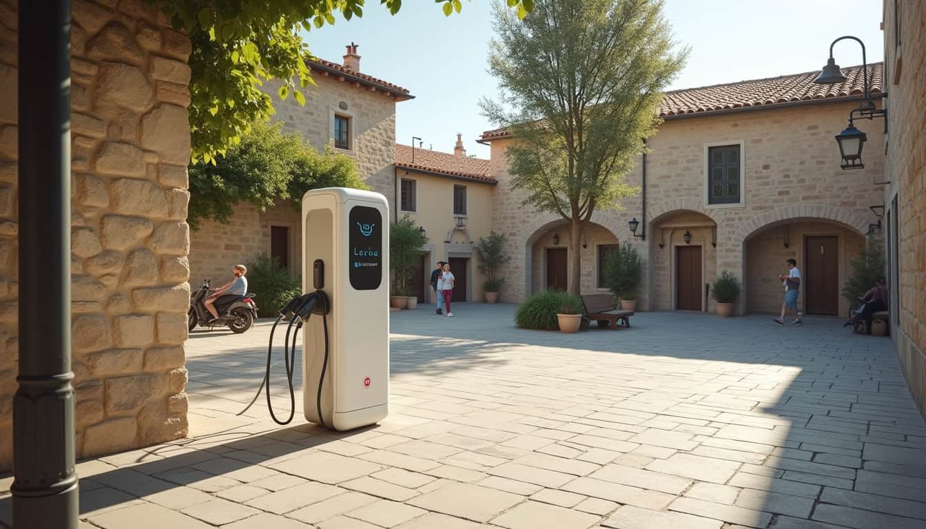 Borne de recharge eborn située place du Germe à Annot