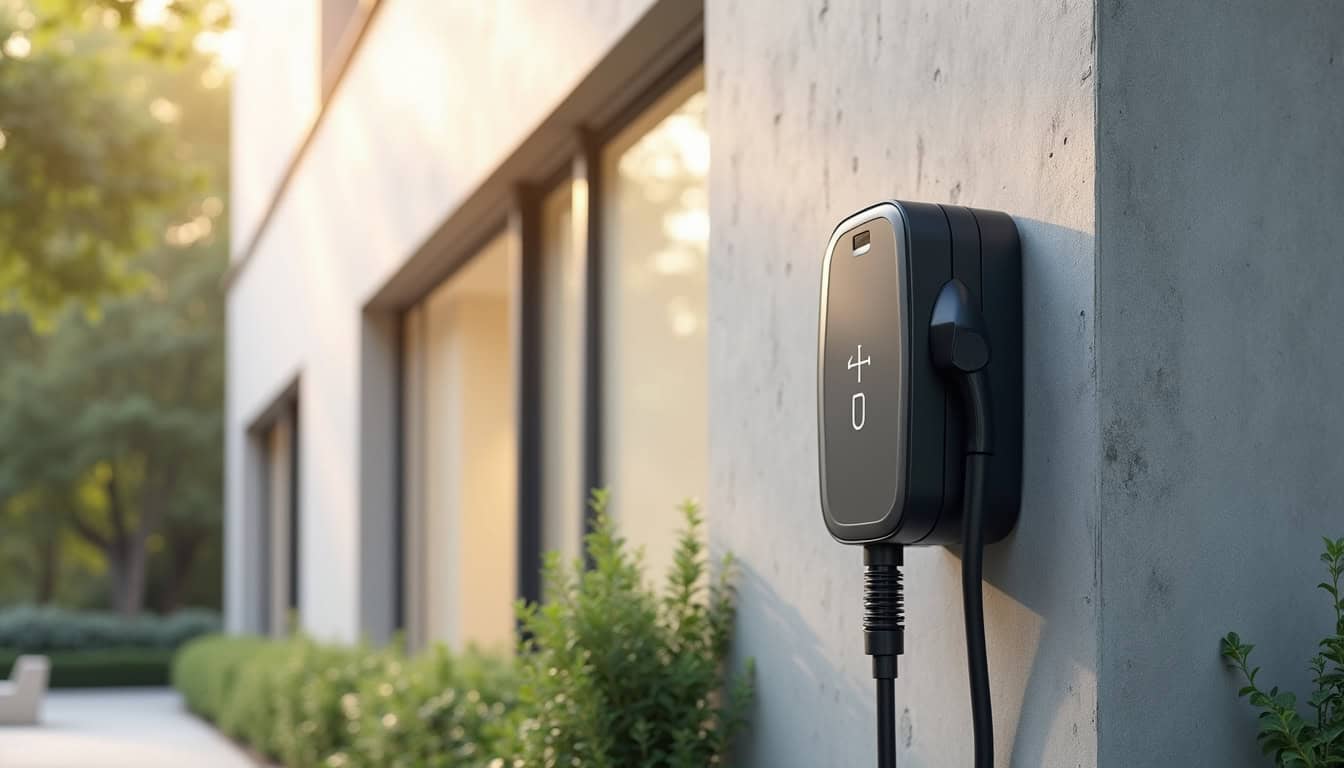 Borne de recharge électrique installée à l