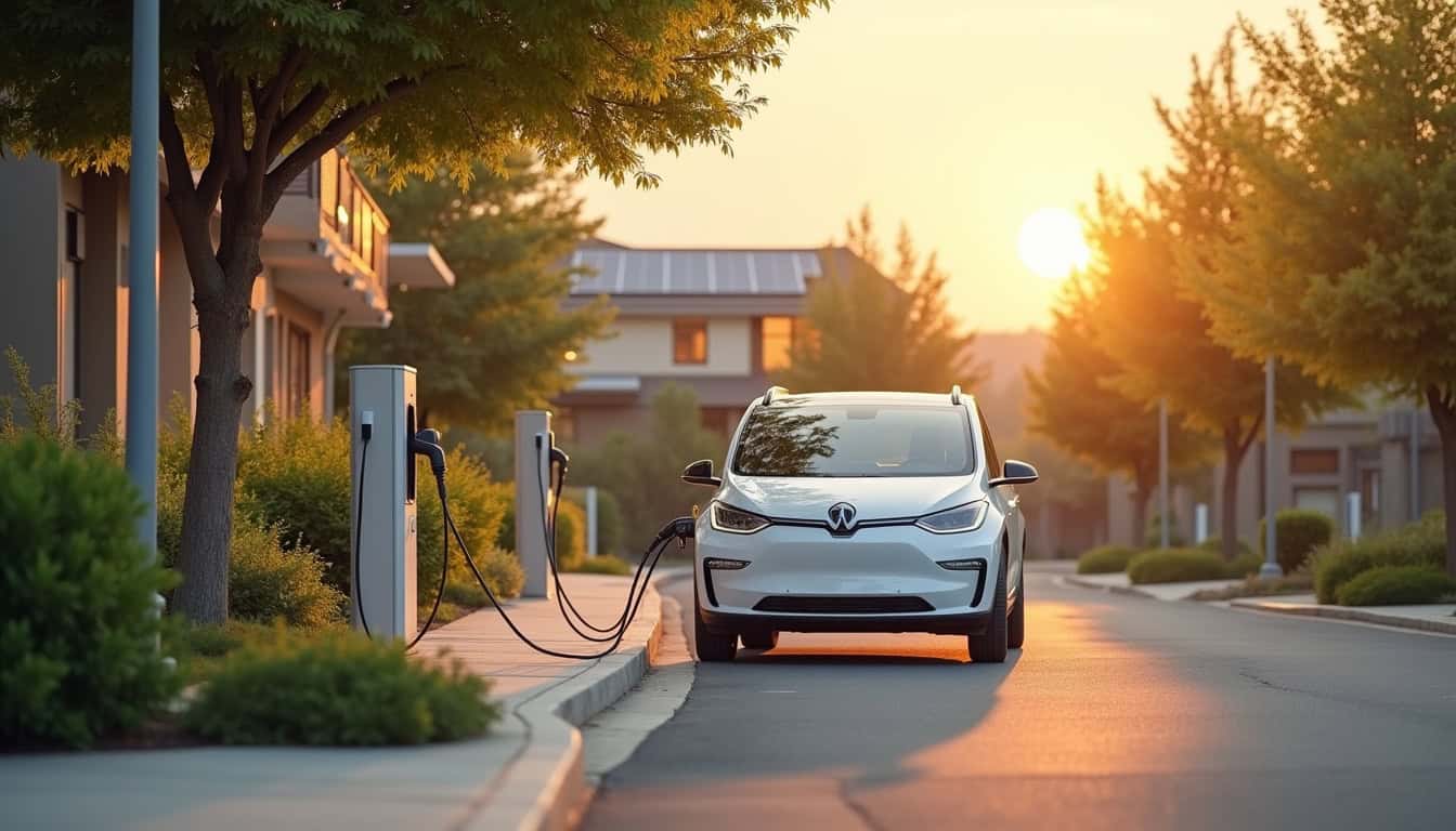 Borne de recharge électrique installée à l