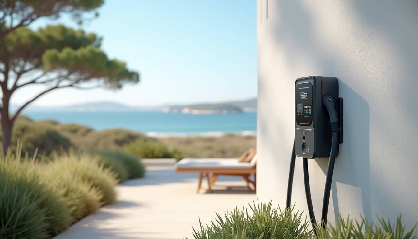 Borne de recharge électrique installée à l