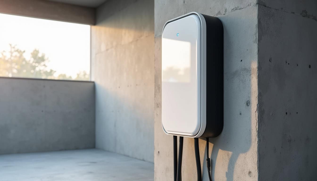 Borne de recharge électrique installée à l