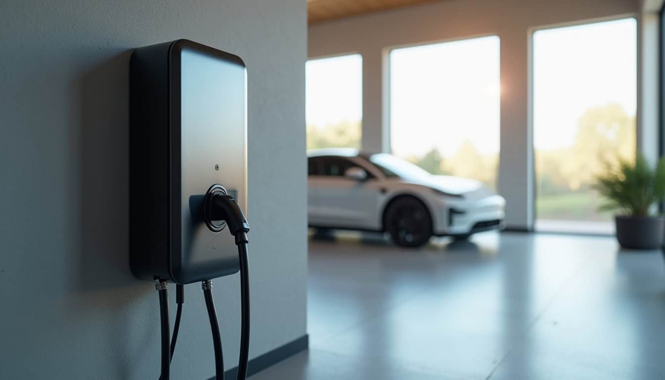 Borne de recharge électrique installée à l