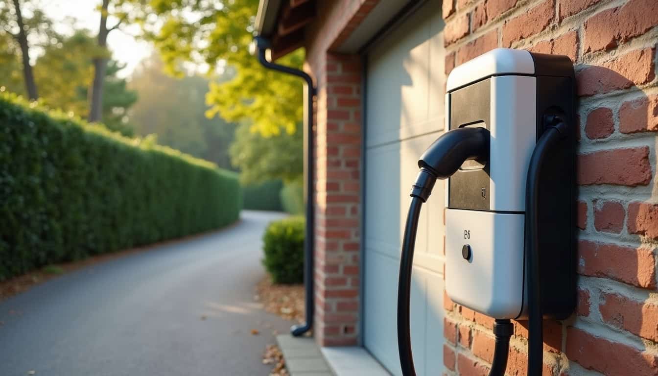 Borne de recharge électrique installée à l