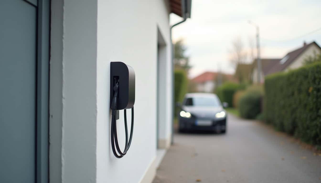Borne de recharge électrique installée à l