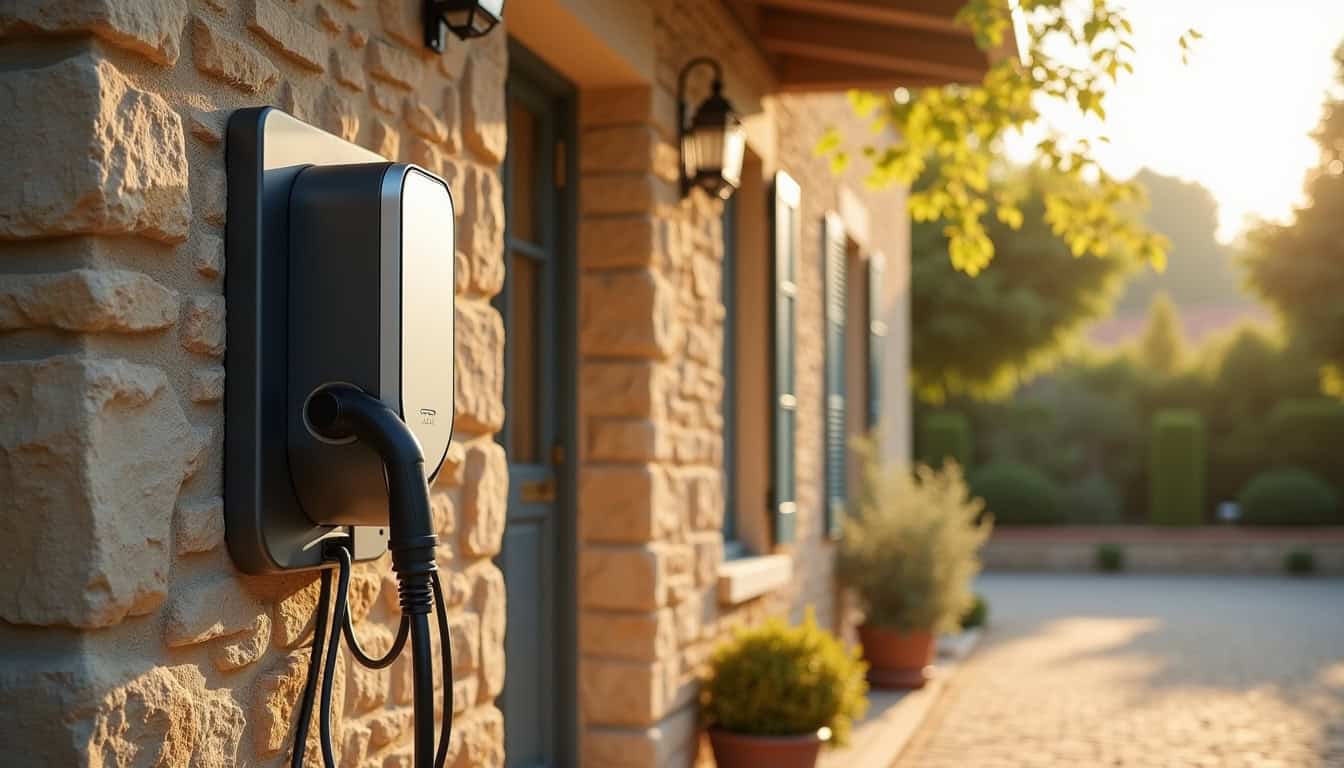 Borne de recharge électrique installée à l
