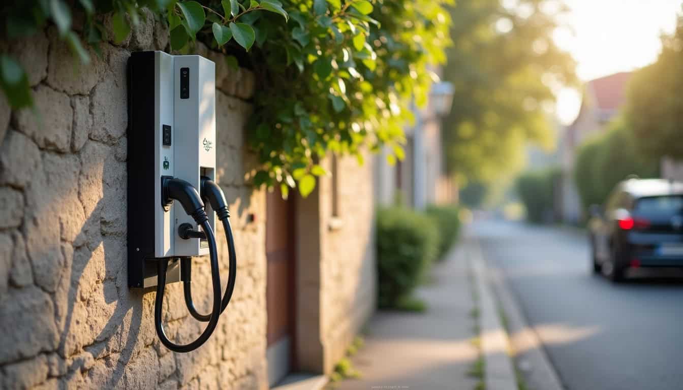 Borne de recharge électrique installée à l