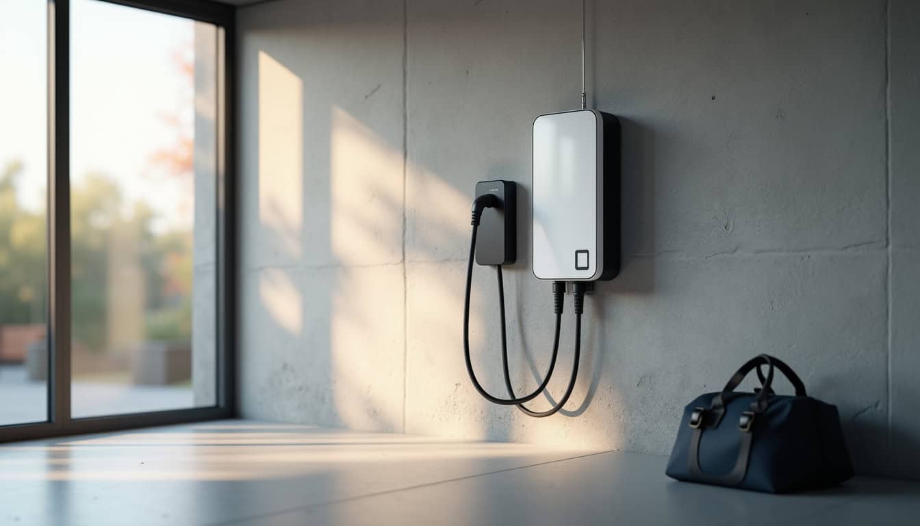 Borne de recharge électrique installée à l