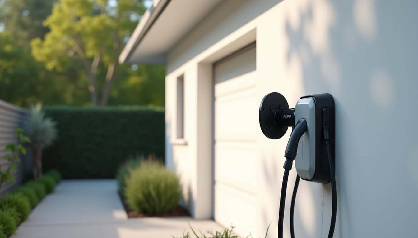 Borne de recharge électrique installée à l