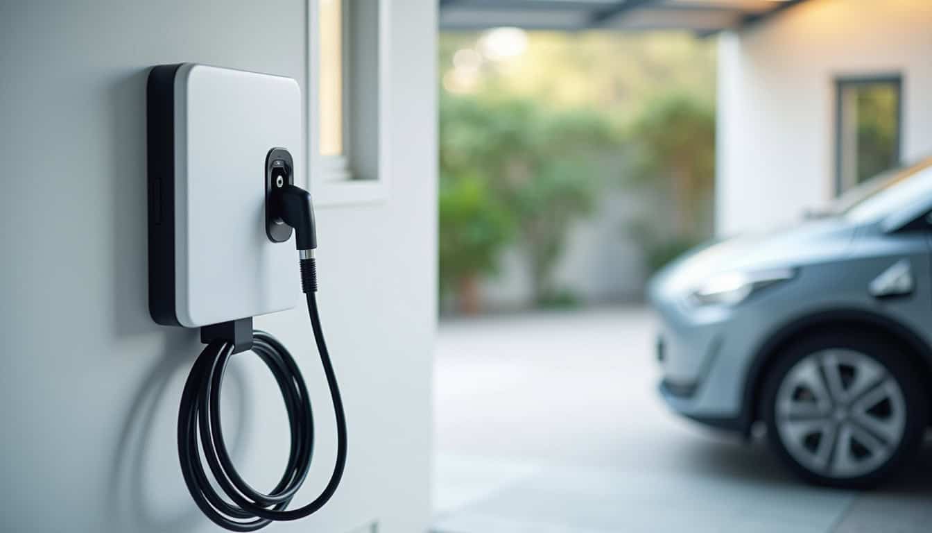 Borne de recharge électrique installée à l