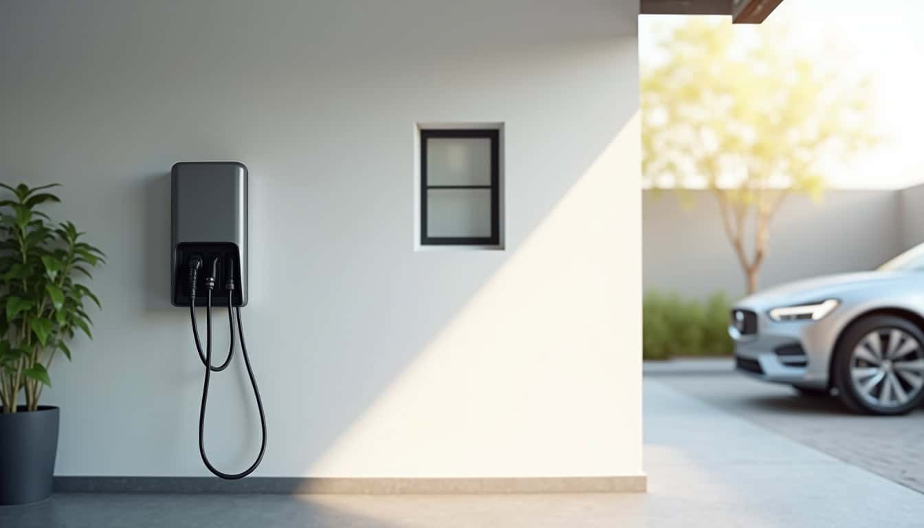Borne de recharge électrique installée à l