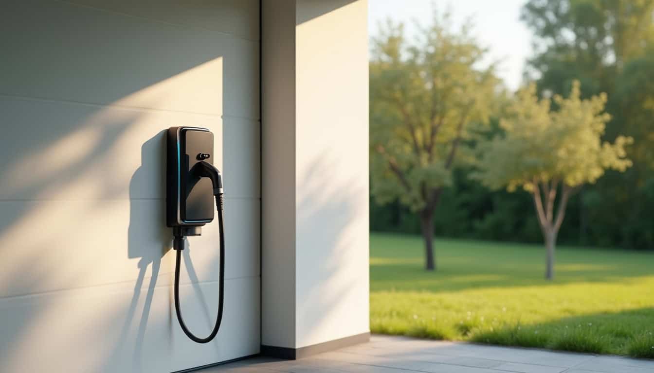 Borne de recharge électrique installée à l