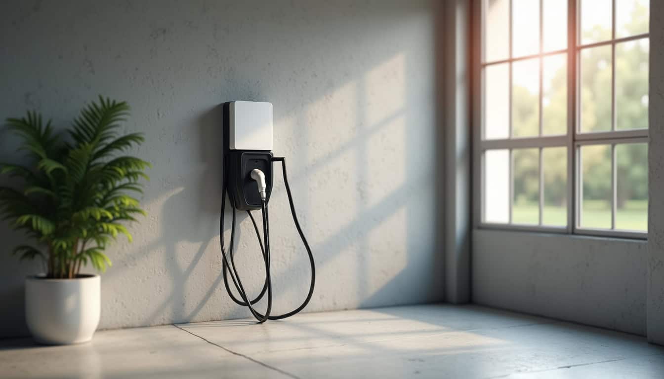 Borne de recharge électrique installée à l
