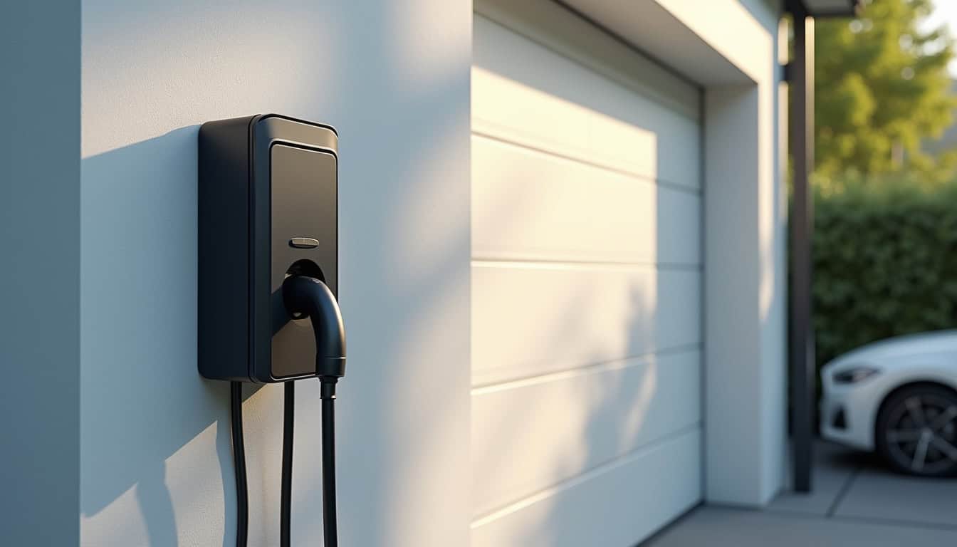Borne de recharge électrique installée à l