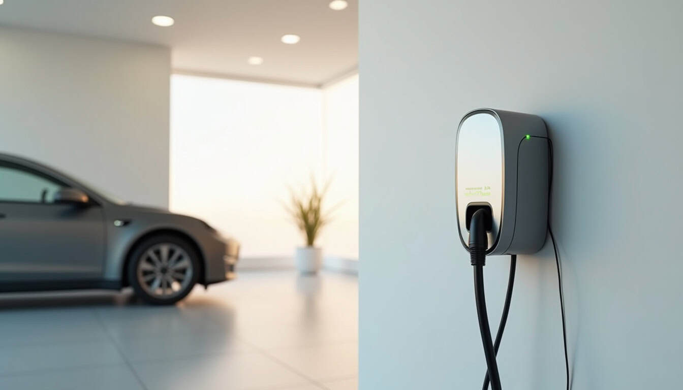 Borne de recharge électrique installée à l