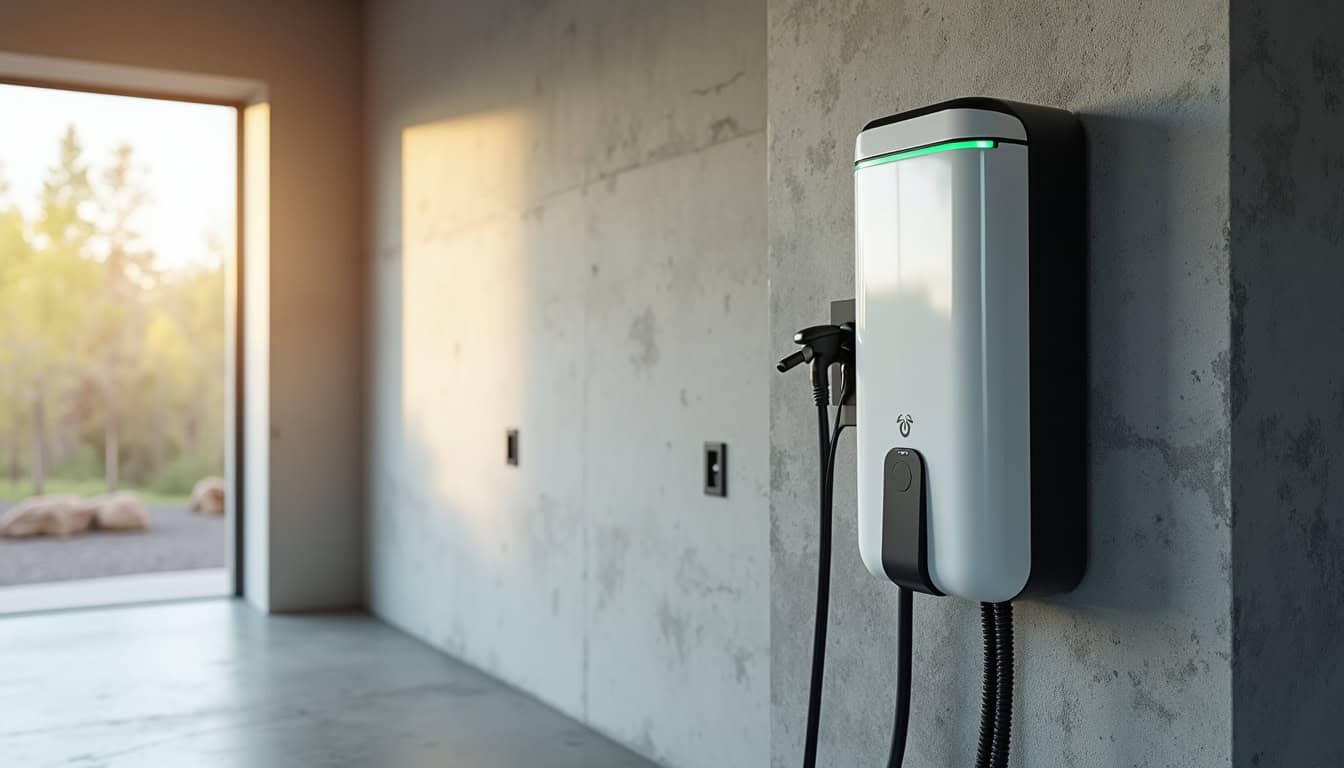 Borne de recharge électrique installée à l