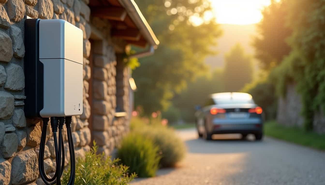 Borne de recharge électrique installée à l