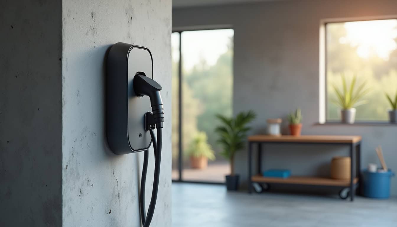 Borne de recharge électrique installée à l