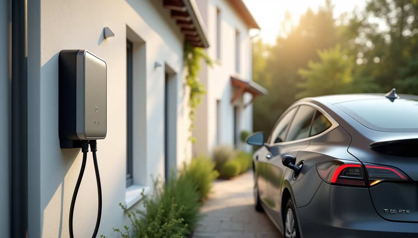 Borne de recharge électrique installée à l