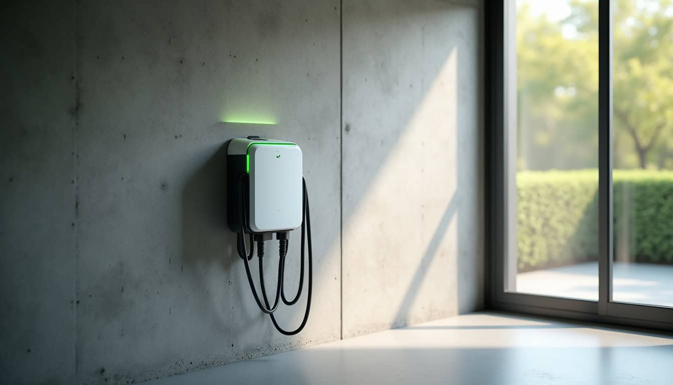 Borne de recharge électrique installée à l