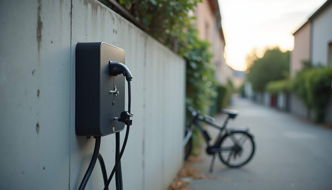 Borne de recharge électrique installée à l