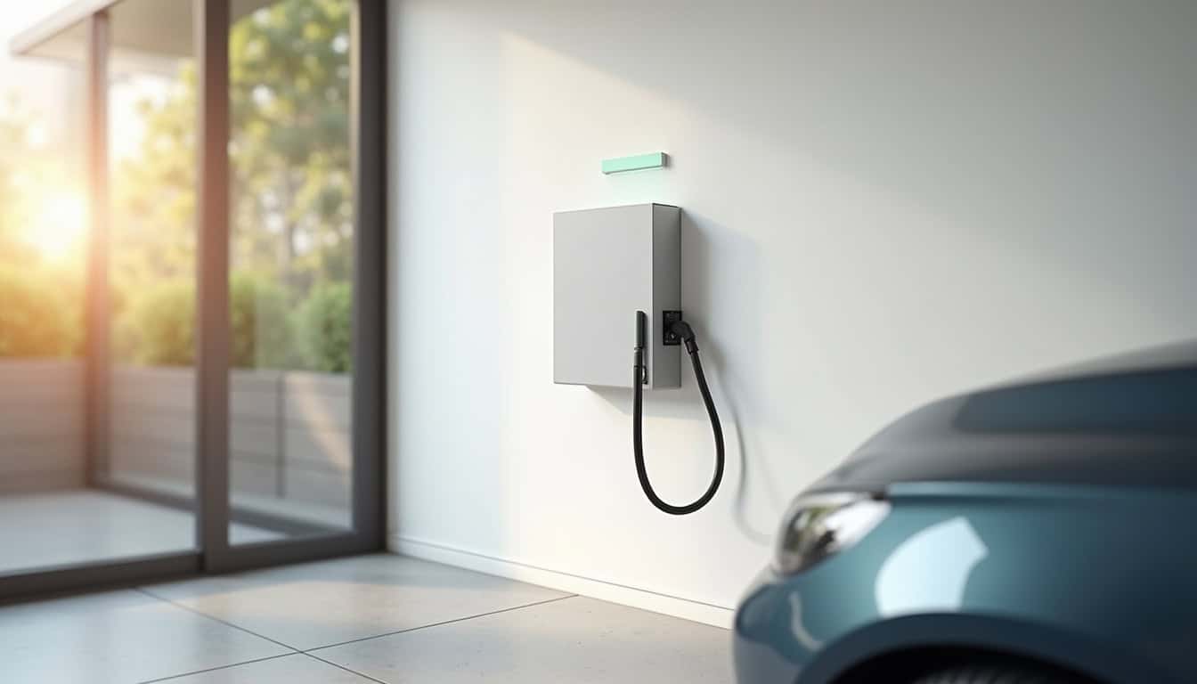 Borne de recharge électrique installée à l