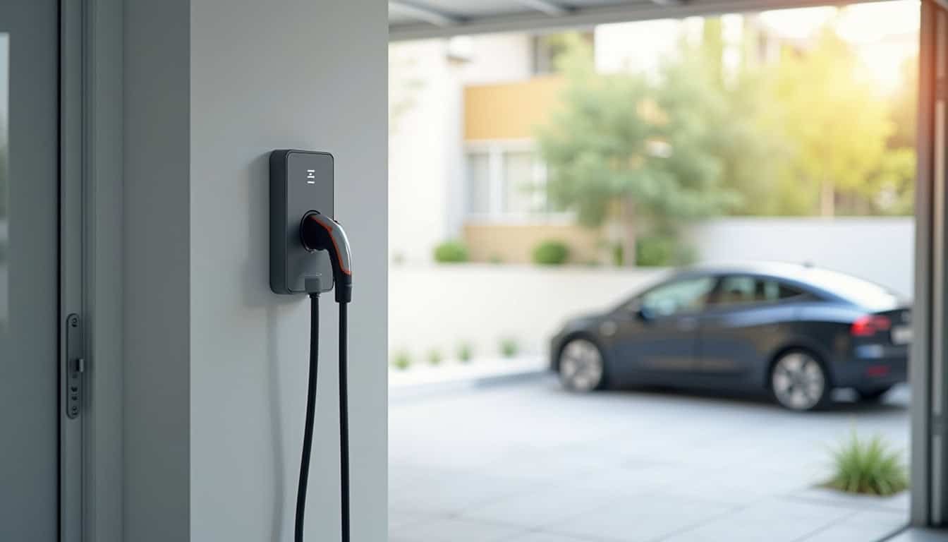 Borne de recharge électrique installée à l