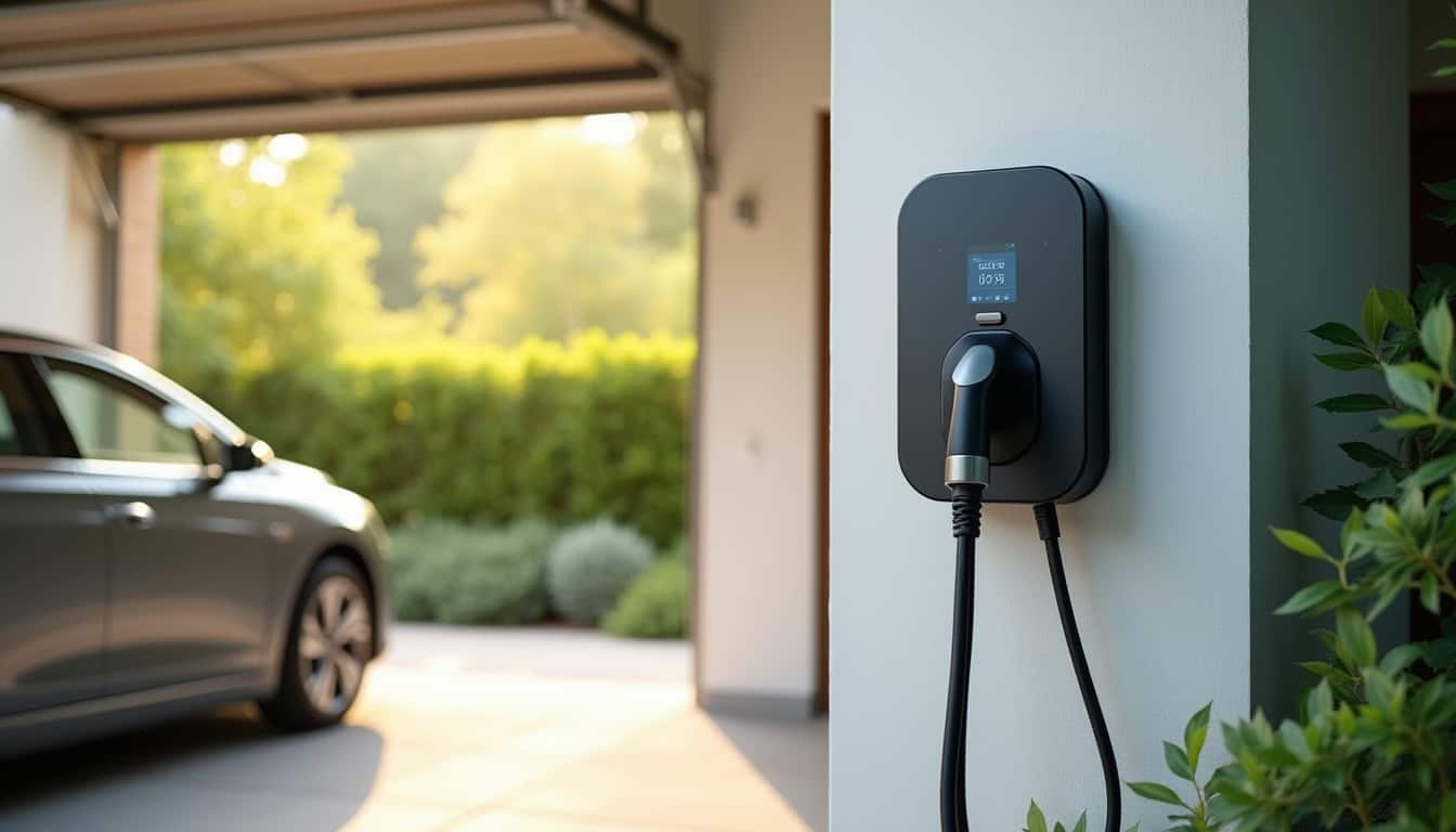 Borne de recharge électrique installée à l