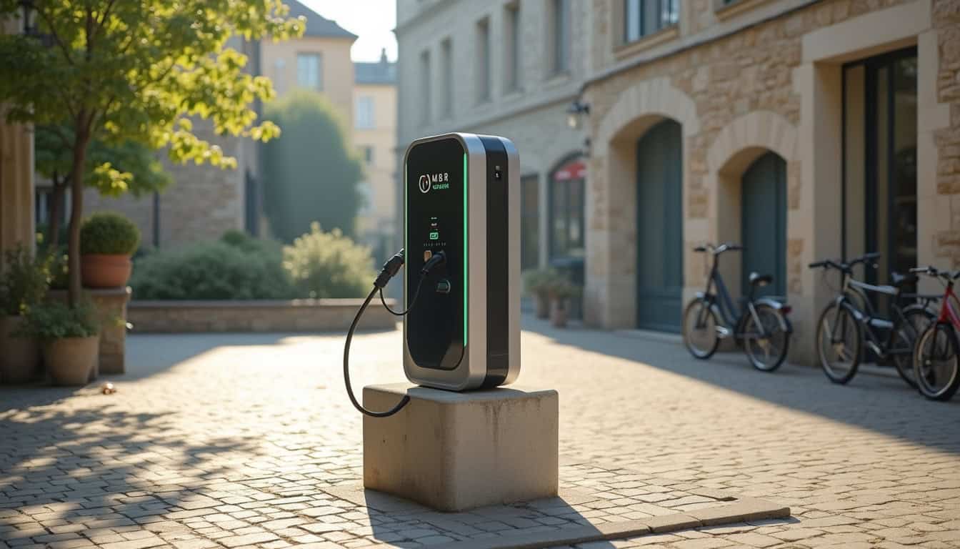 Borne de recharge électrique installée à l