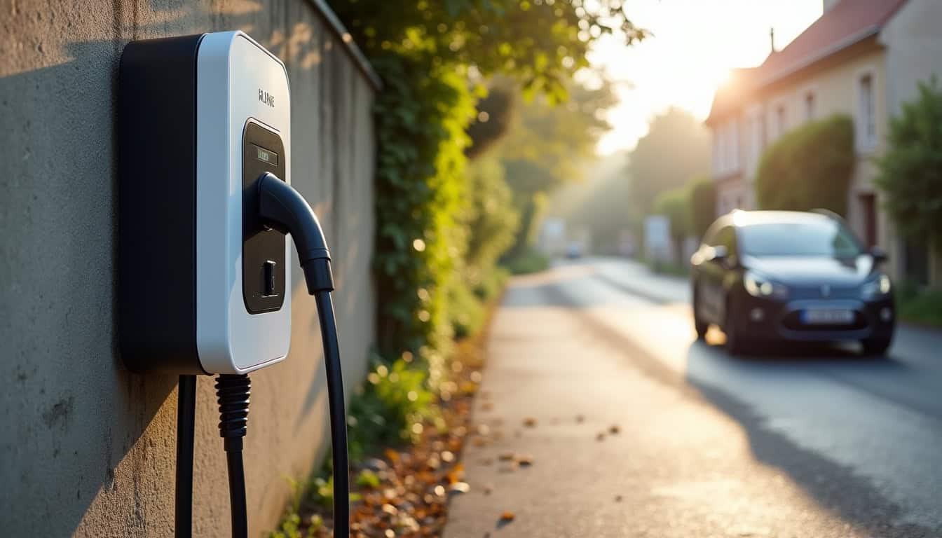 Borne de recharge électrique installée à l