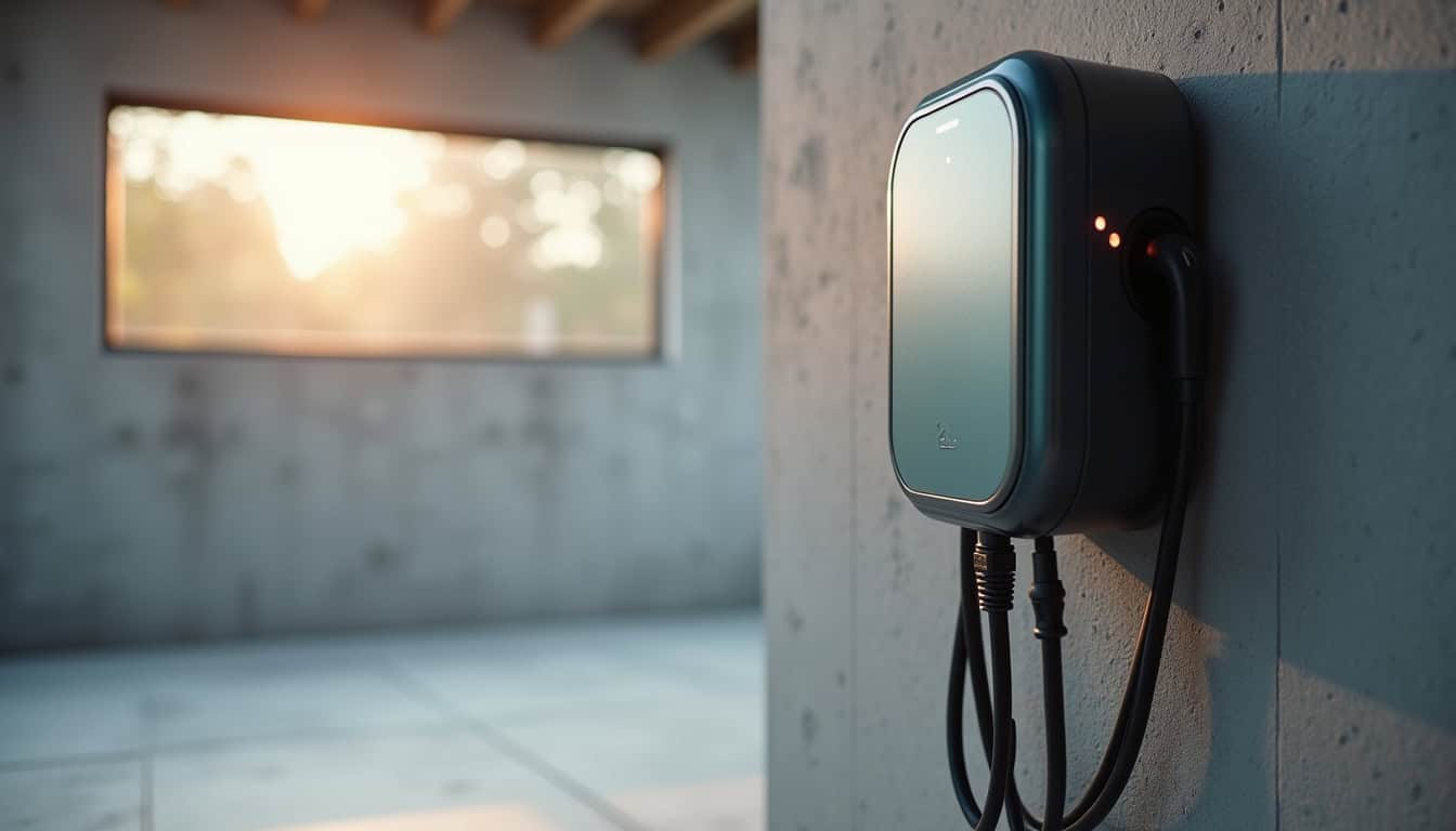 Borne de recharge électrique installée à l