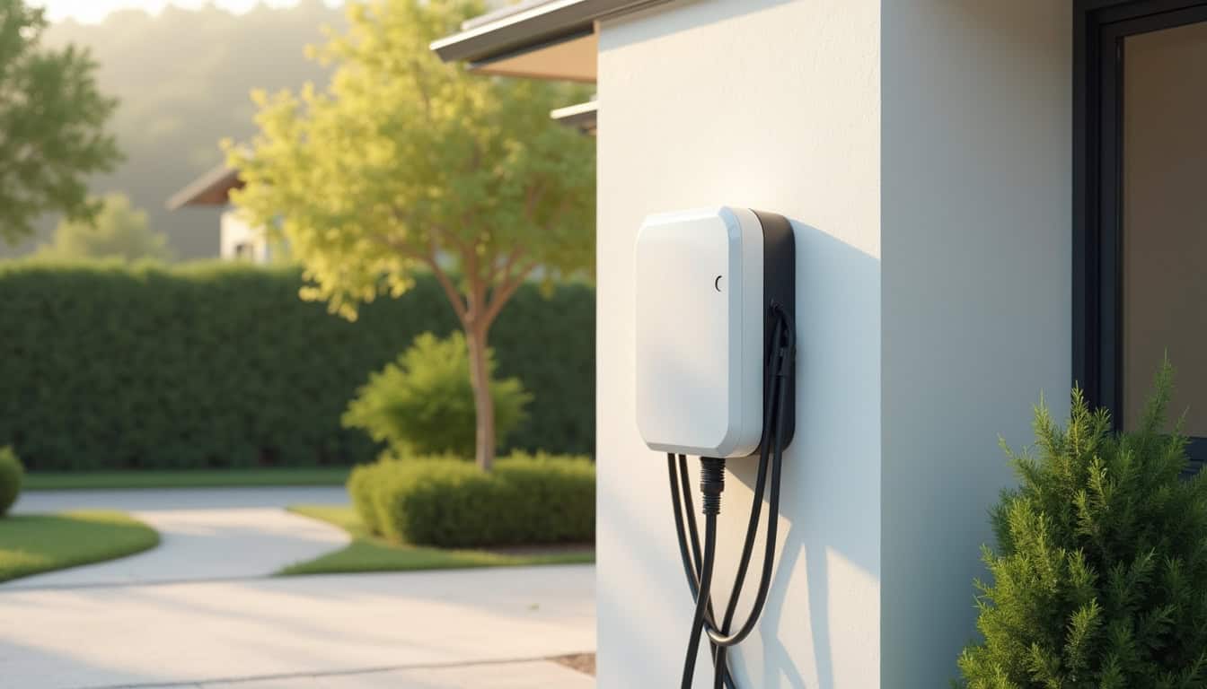 Borne de recharge électrique installée à l