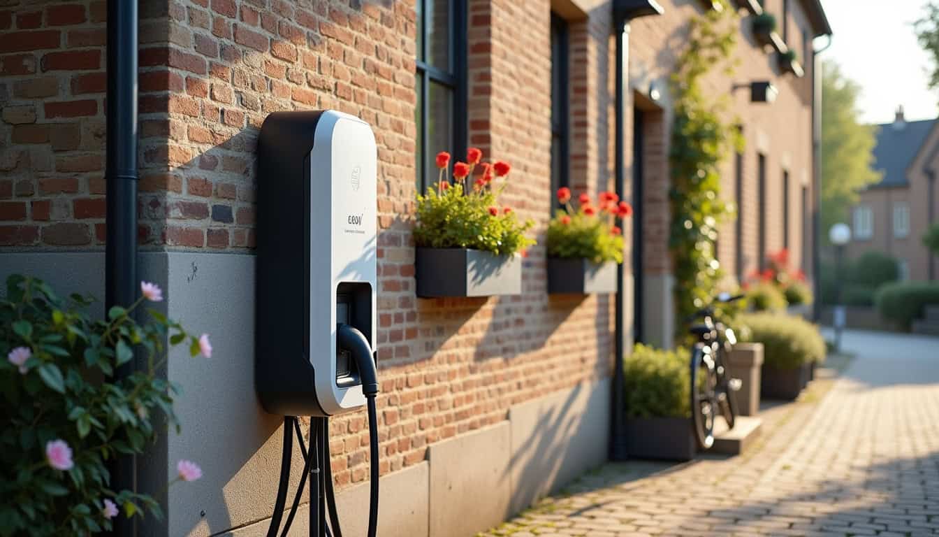 Borne de recharge électrique installée à Vendegies-sur-Écaillon