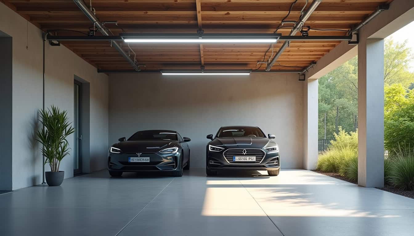 Borne de recharge électrique installée dans un garage privé à Sisco