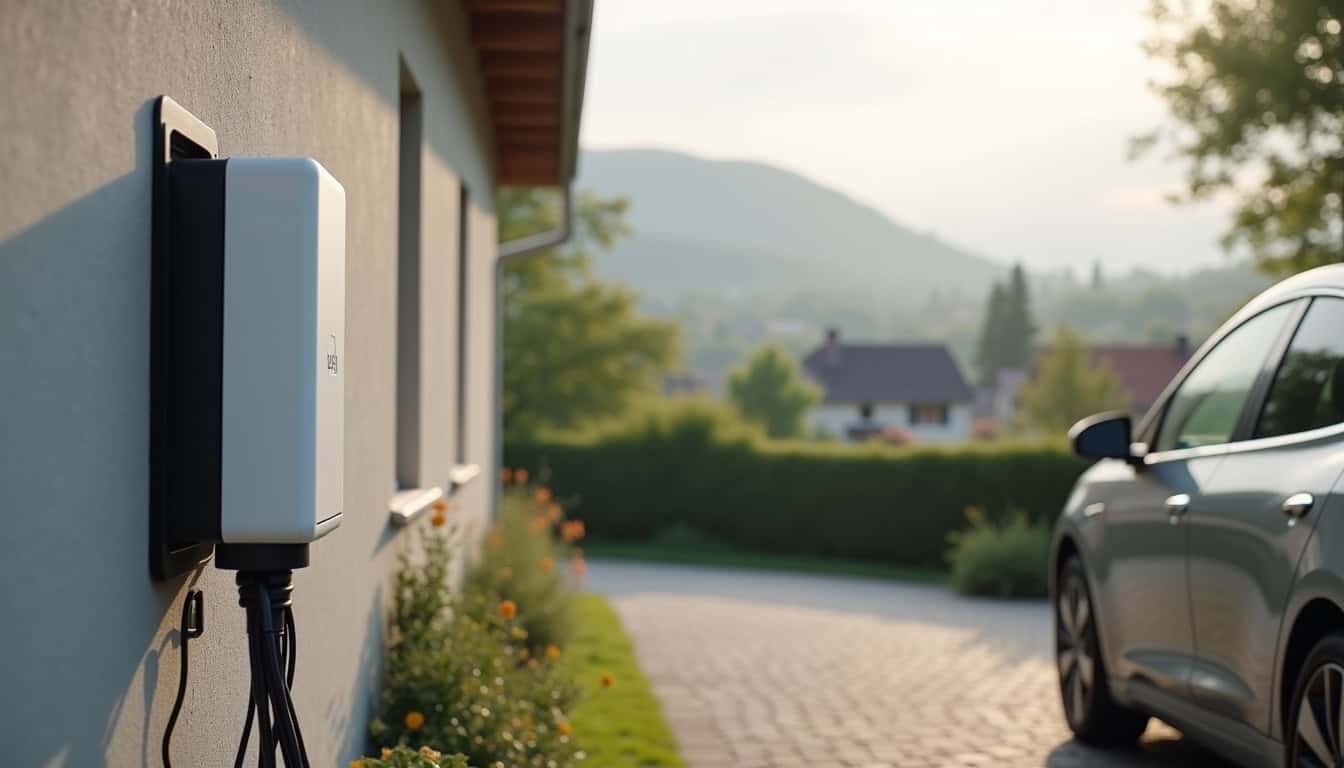 Borne de recharge électrique installée dans une maison à Dangeau