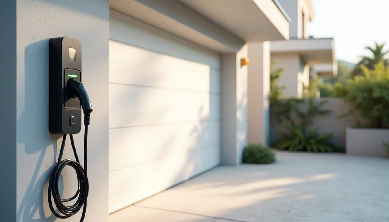 Borne de recharge électrique installée près d
